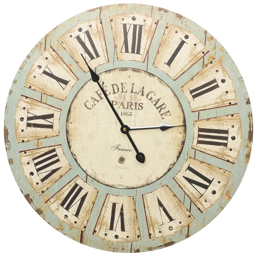 Vidaxl Mur Horloge 60 cm MDF multicolore