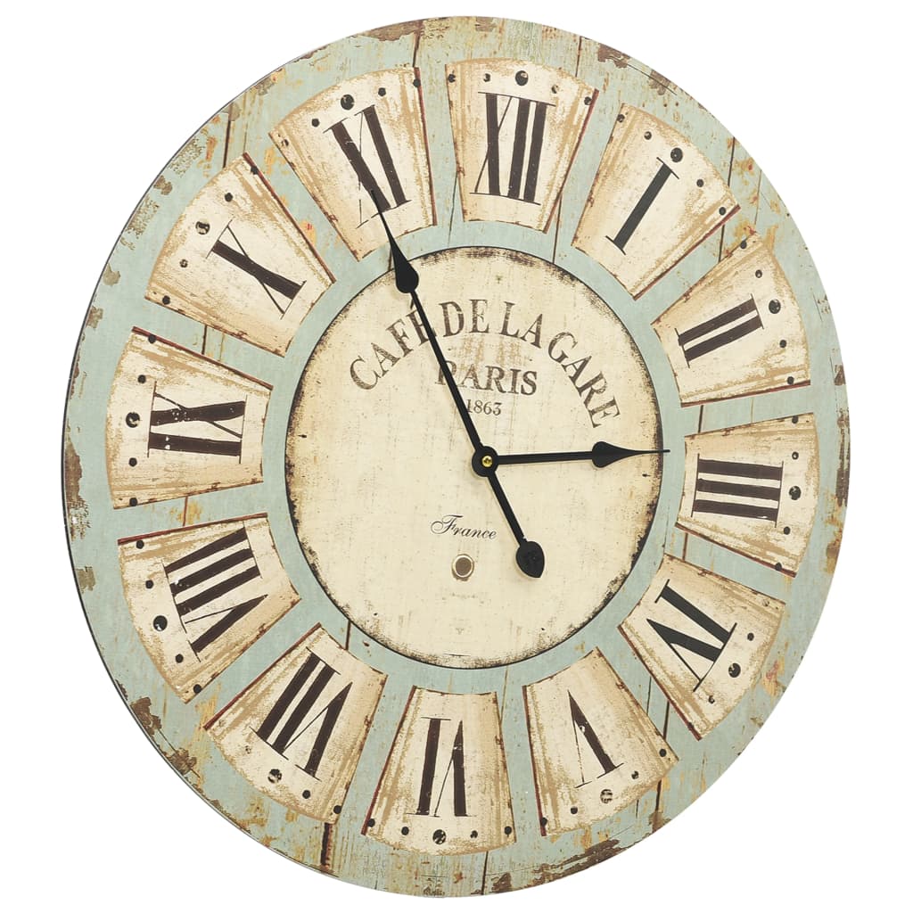 Vidaxl Mur Horloge 60 cm MDF multicolore