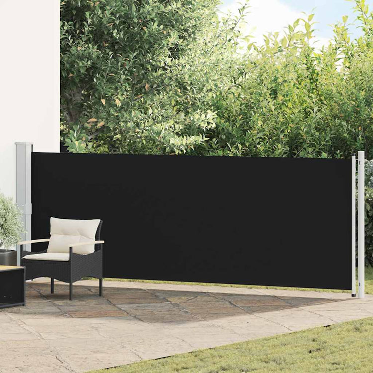 Écran de jardin vidaxl extensible 140x600 cm noir