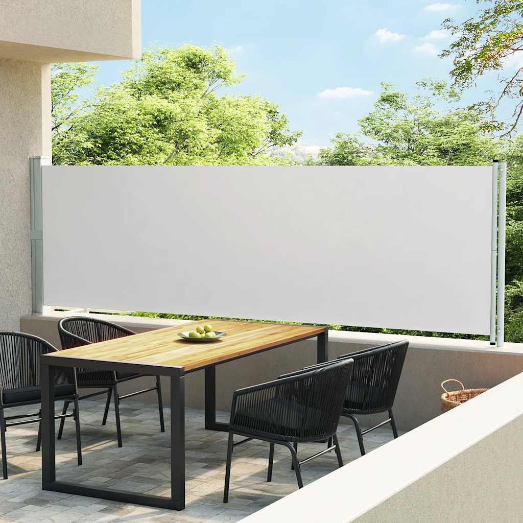 Écran de jardin vidaxl extensible 140x600 cm crème