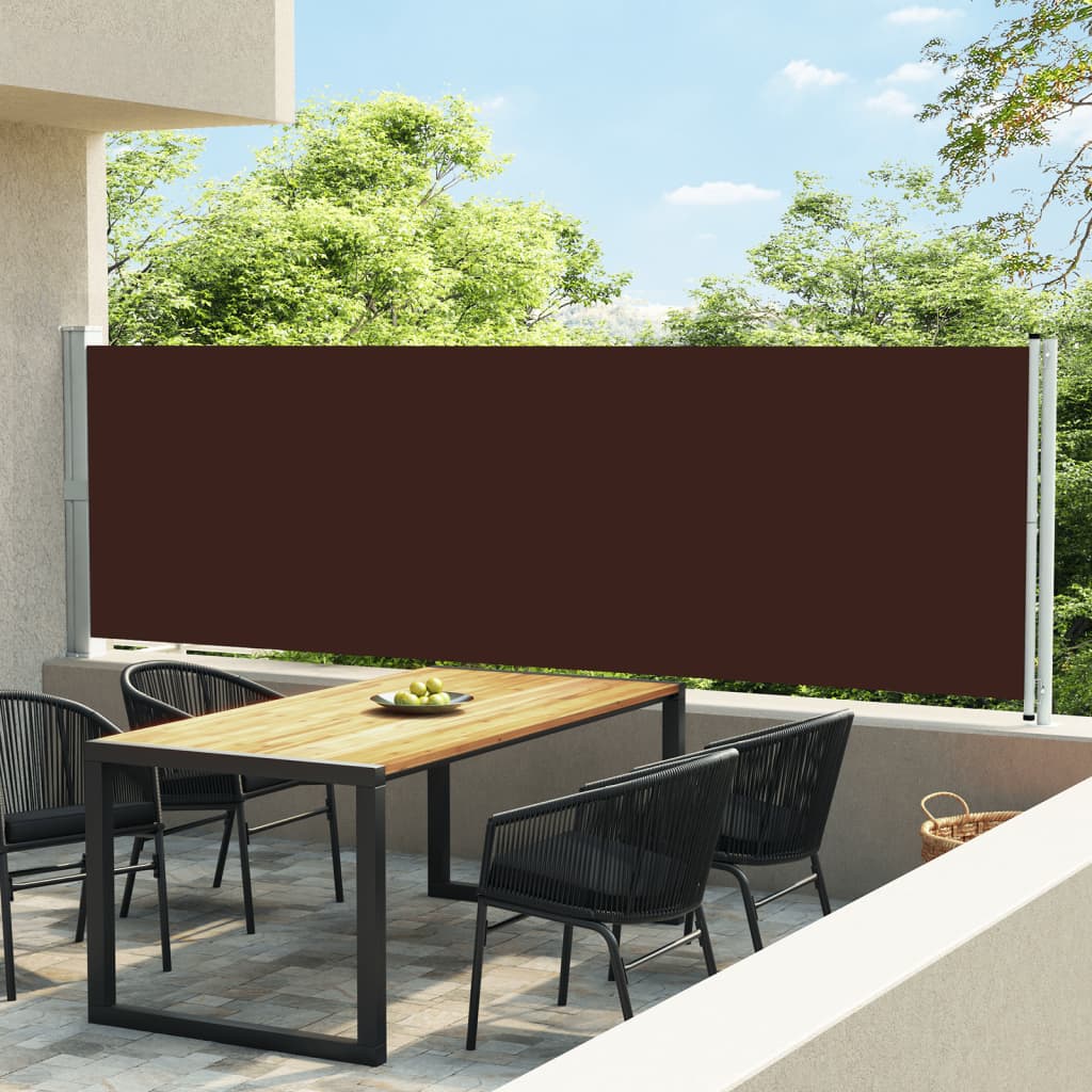 Écran de jardin vidaxl extensible 140x600 cm brun