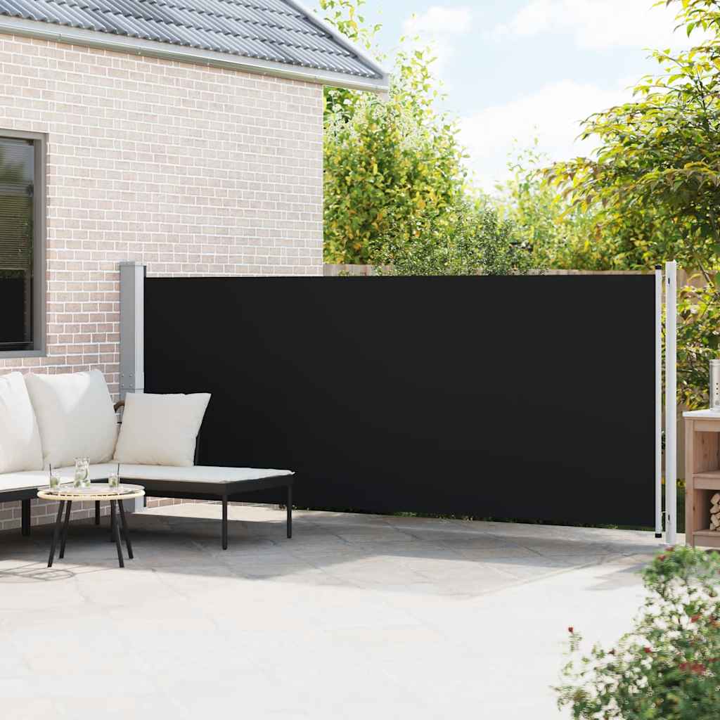 Écran de jardin vidaxl extensible 600x160 cm noir