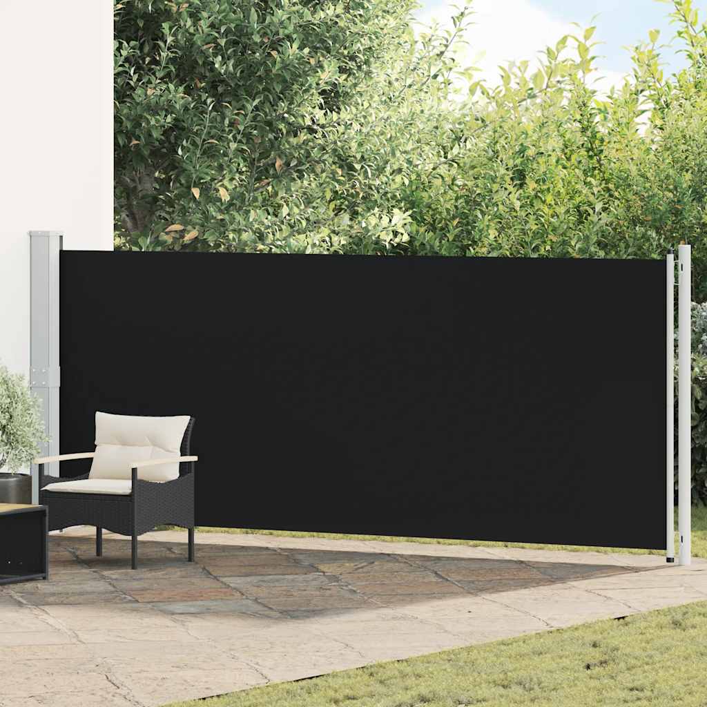 Écran de jardin vidaxl extensible 600x160 cm noir