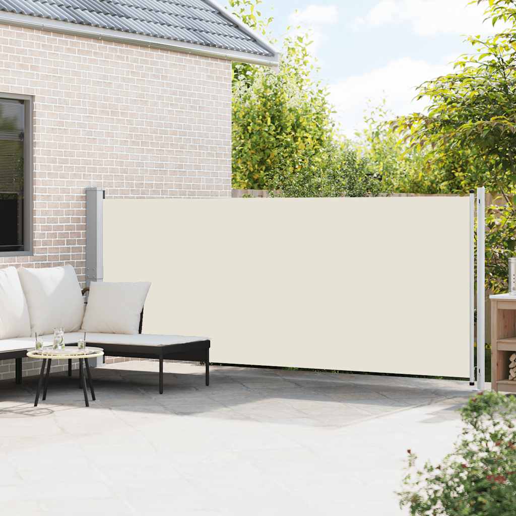 Écran de jardin vidaxl extensible 600x160 cm crème