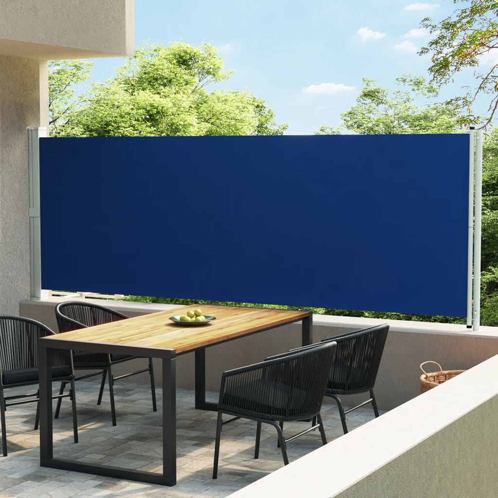 Écran de jardin vidaxl extensible 600x160 cm bleu