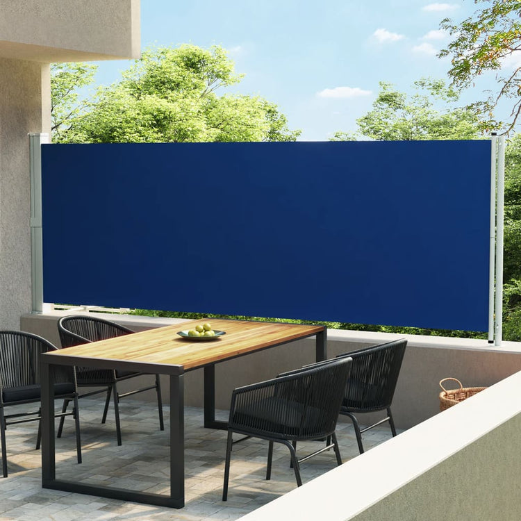 Écran de jardin vidaxl extensible 600x160 cm bleu