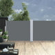 Écran de jardin vidaxl extensible 140x1200 cm anthracite