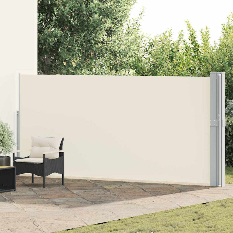 Écran de jardin Vidaxl extensible 170x1200 cm crème