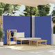 Écran de jardin vidaxl extensible 170x1200 cm bleu