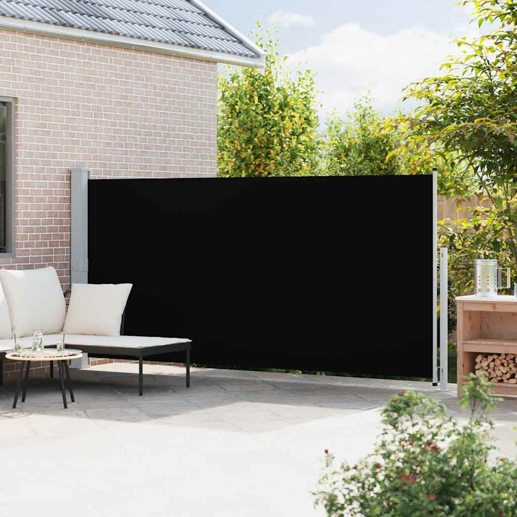 Écran de jardin vidaxl extensible 180x500 cm noir