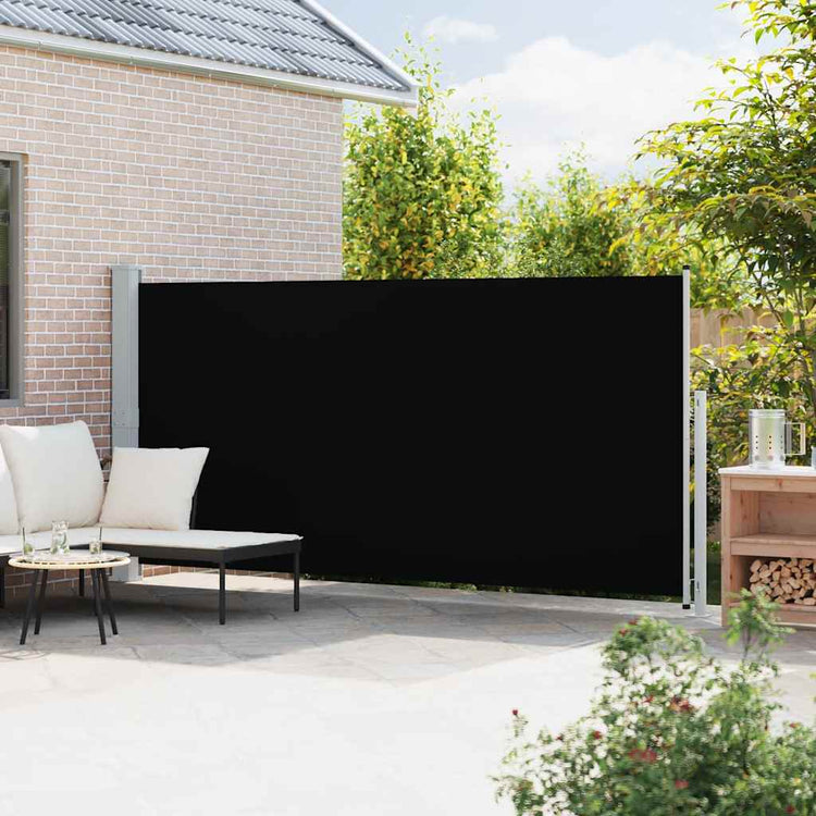 Écran de jardin vidaxl extensible 180x500 cm noir