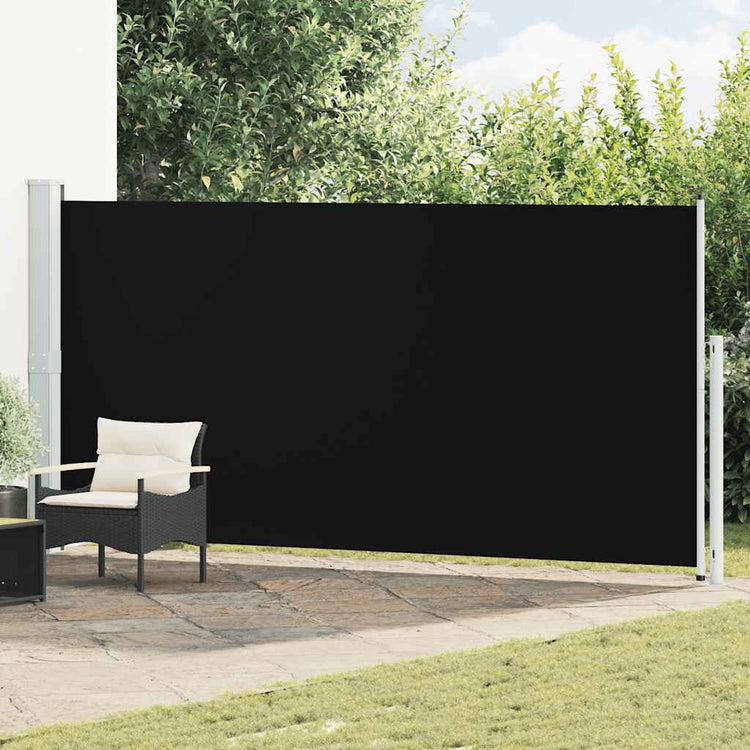 Écran de jardin vidaxl extensible 180x500 cm noir