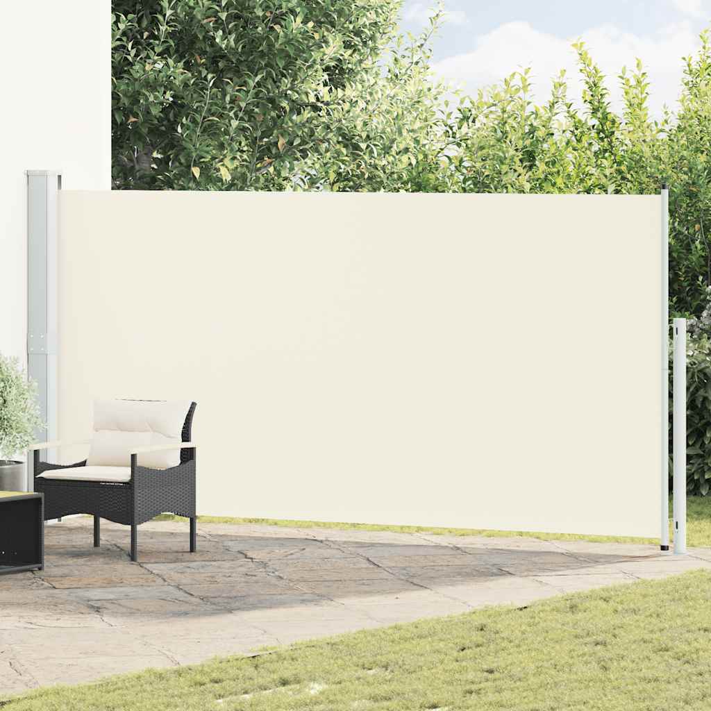 Écran de jardin vidaxl extensible 180x500 cm Crème -Colored