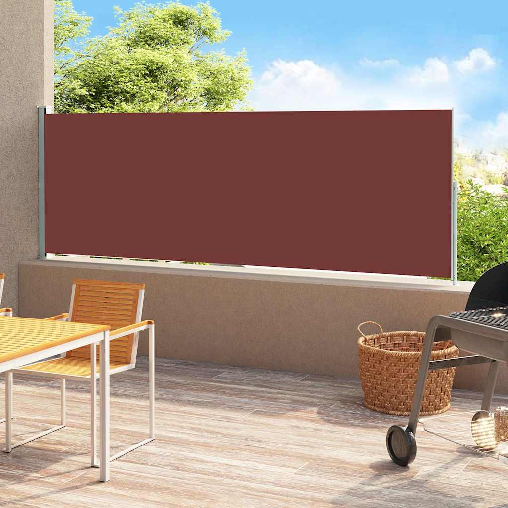 Écran de jardin vidaxl extensible 180x500 cm brun