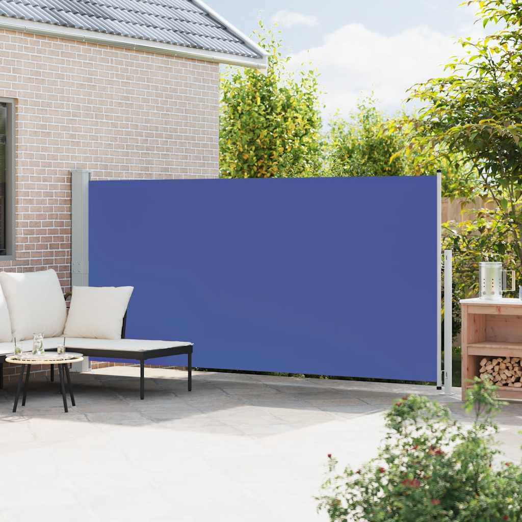 Écran de jardin vidaxl extensible 180x500 cm bleu