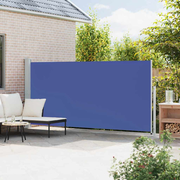 Écran de jardin vidaxl extensible 180x500 cm bleu