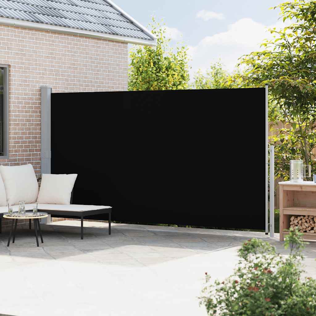 Écran de jardin vidaxl extensible 200x500 cm noir