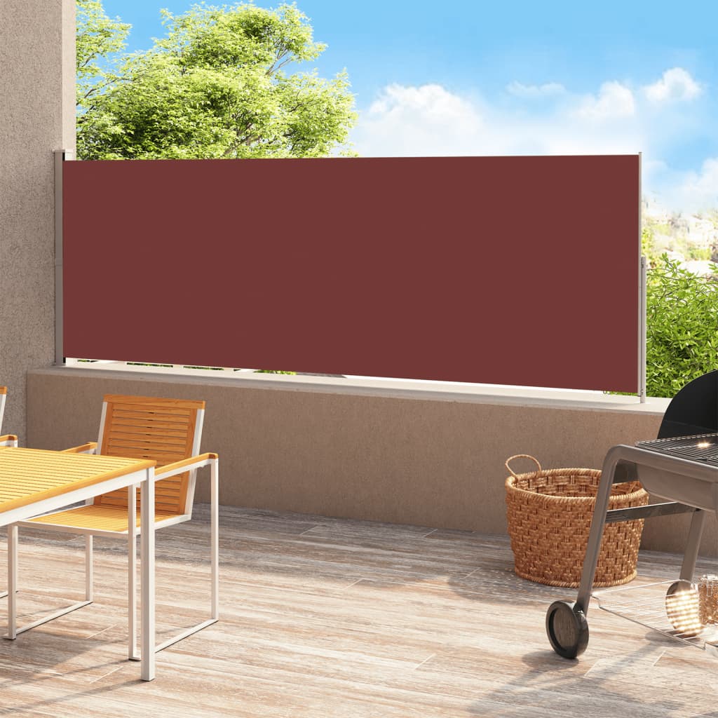 Écran de jardin vidaxl extensible 200x500 cm brun