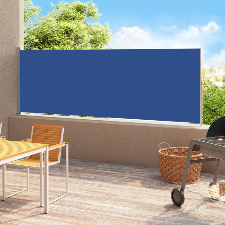 Écran de jardin vidaxl extensible 200x500 cm bleu