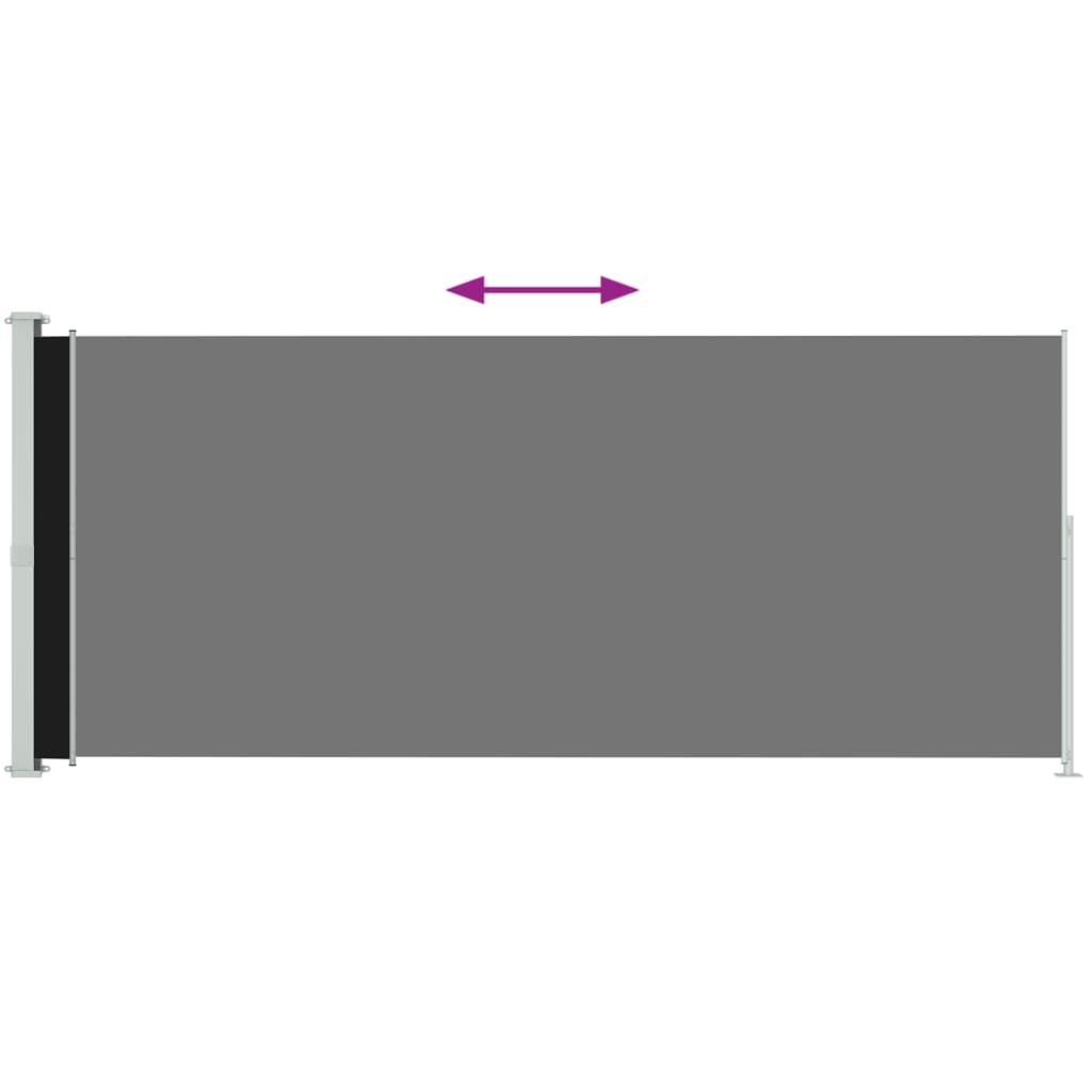 Écran de jardin vidaxl extensible 220x500 cm noir