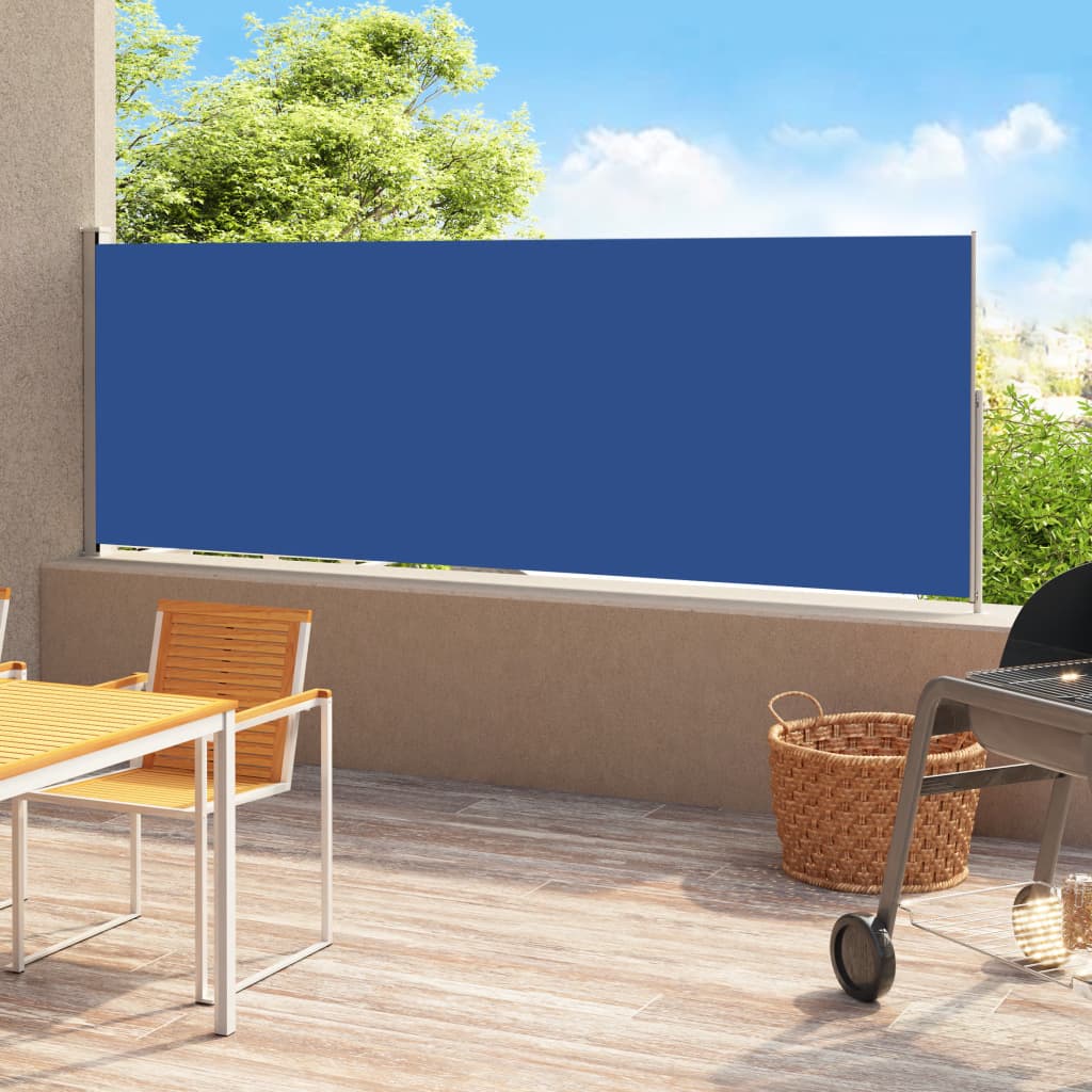 Écran de jardin vidaxl extensible 220x500 cm bleu