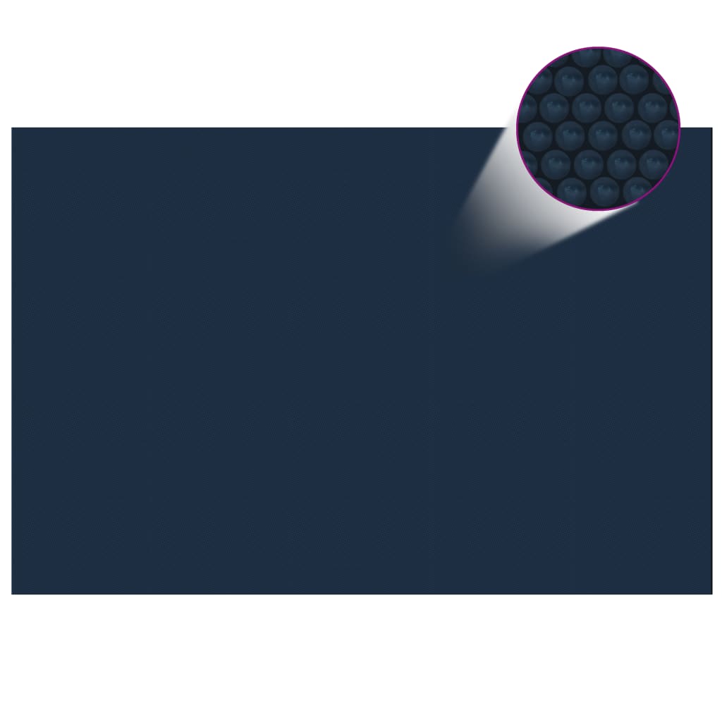 Vidaxl Pool Foil Solar Floating 600x400 cm PE noir et bleu