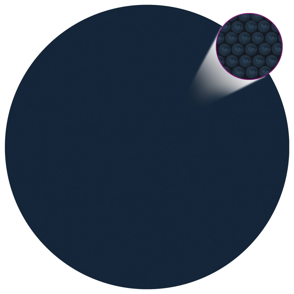 Vidaxl Pool Foil solaire flottant 356 cm PE noir et bleu