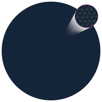 Vidaxl Pool Foil Solar Floating 488 cm PE noir et bleu
