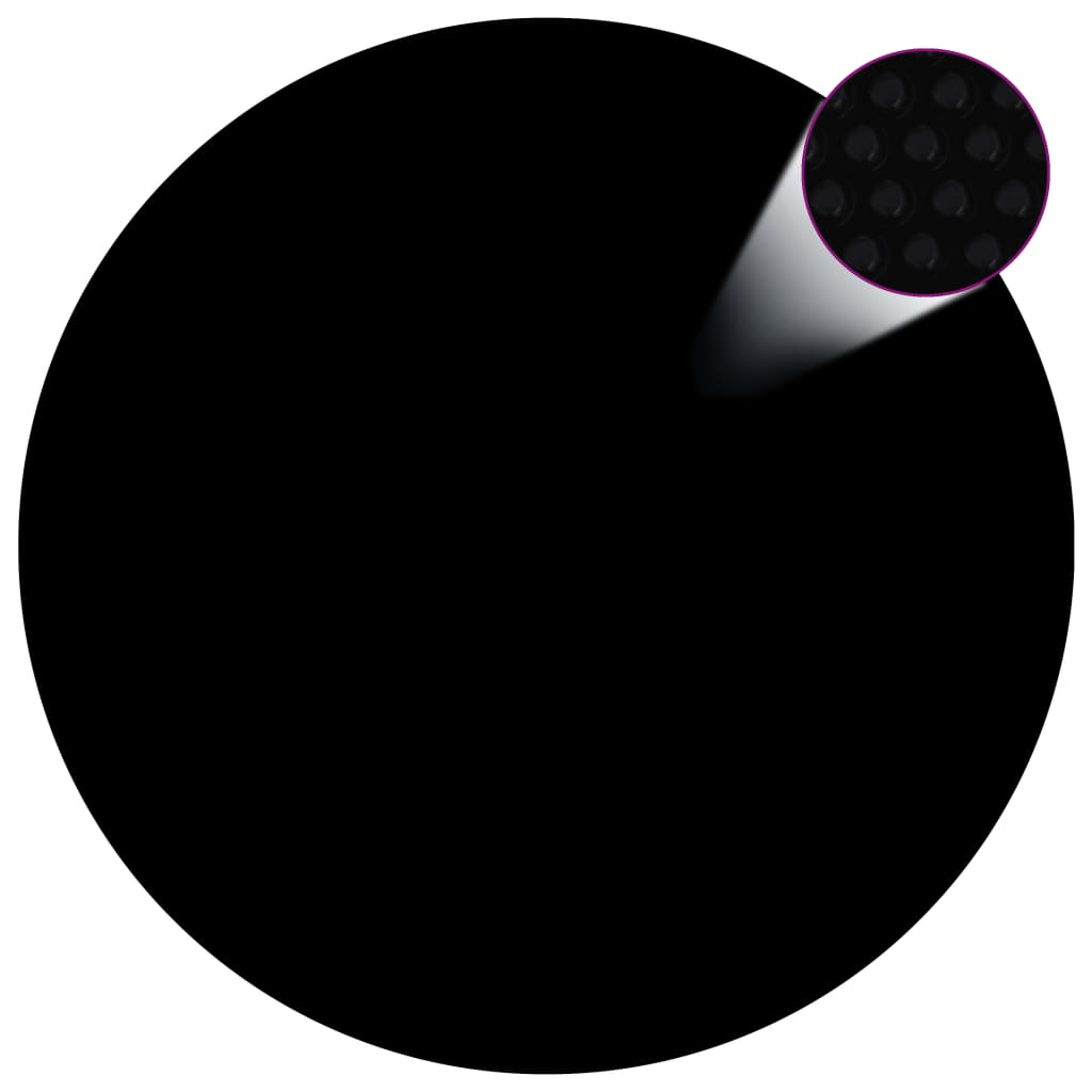 Vidaxl Pool Foil Solar Floating 488 cm PE noir et bleu