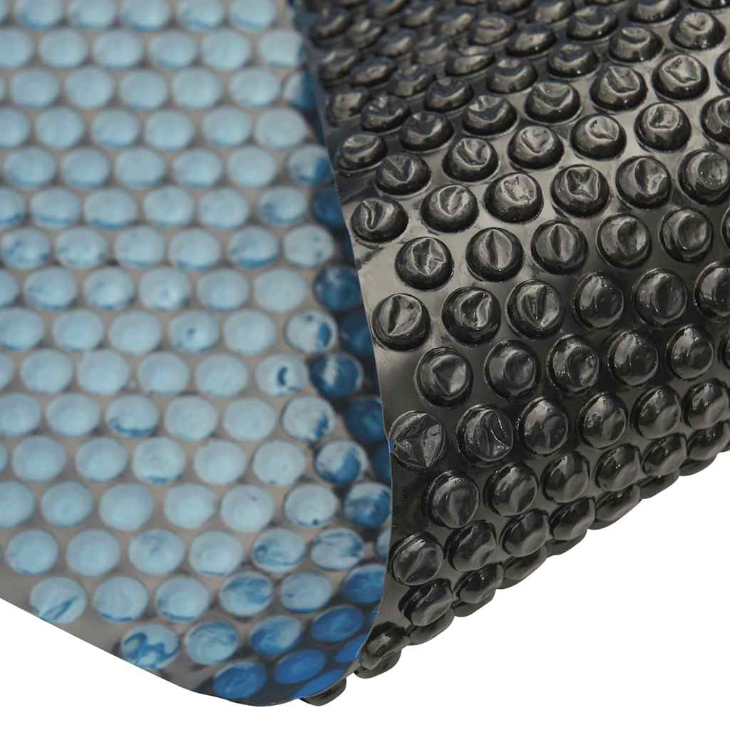 Vidaxl Pool Foil Solar Floating 450x220 cm PE noir et bleu