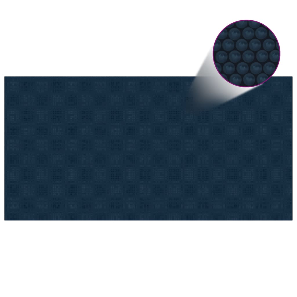Vidaxl Pool Foil Solar Floating 400x200 cm PE noir et bleu