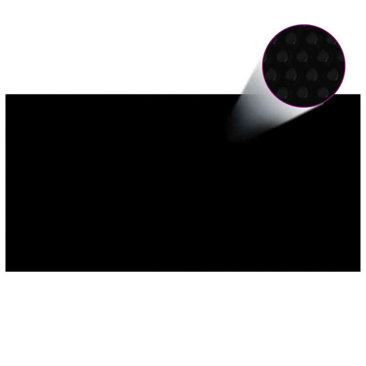 Vidaxl Pool Foil Solar Floating 400x200 cm PE noir et bleu