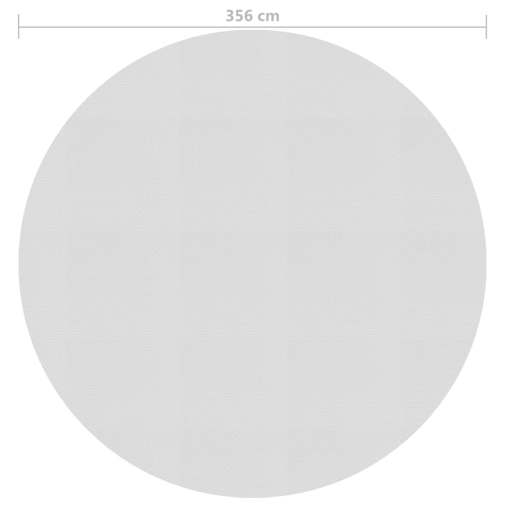 Vidaxl Pool Foil Solar Floating 356 cm PE Gray