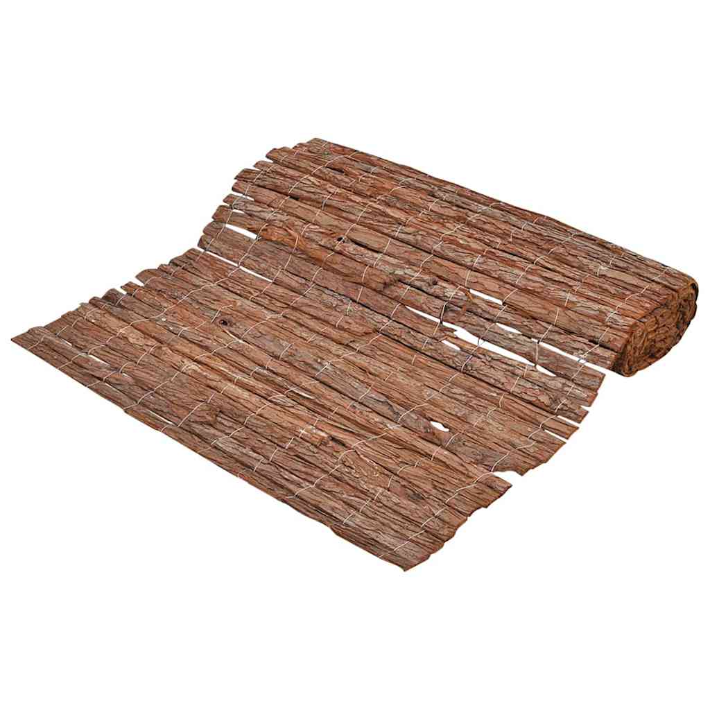 Vidaxl clôture en écorce marron 100 x 600 cm écorce