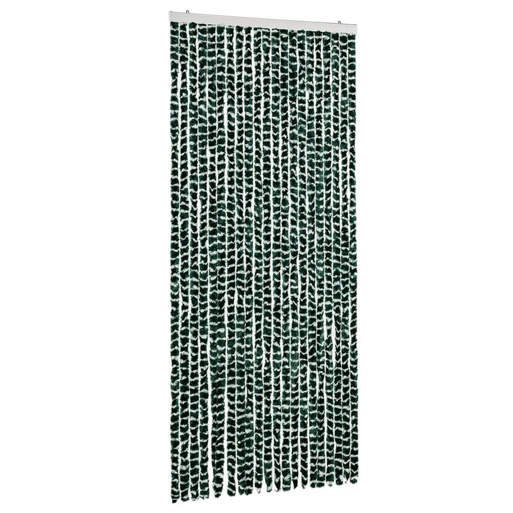 Vidaxl Fly Curtain 90x220 cm Genille vert et blanc
