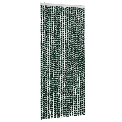 Vidaxl Fly Curtain 90x220 cm Genille vert et blanc