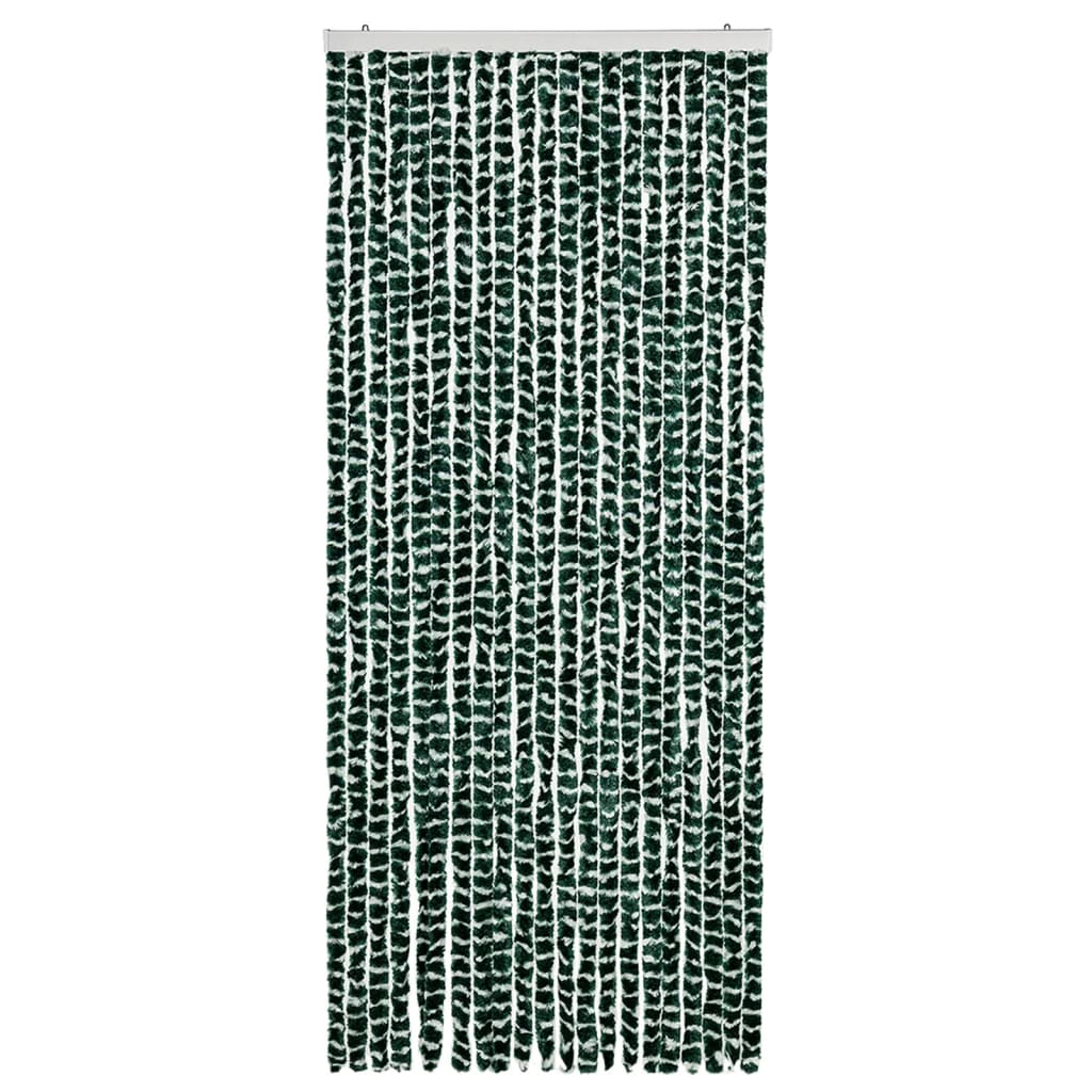 Vidaxl Fly Curtain 90x220 cm Genille vert et blanc