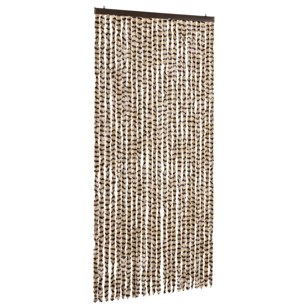 Vidaxl Fly Curtain 100x220 cm CHENILLE BEIGE ET BRORN