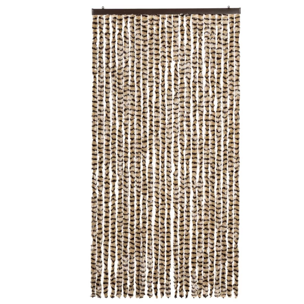 Vidaxl Fly Curtain 100x220 cm CHENILLE BEIGE ET BRORN