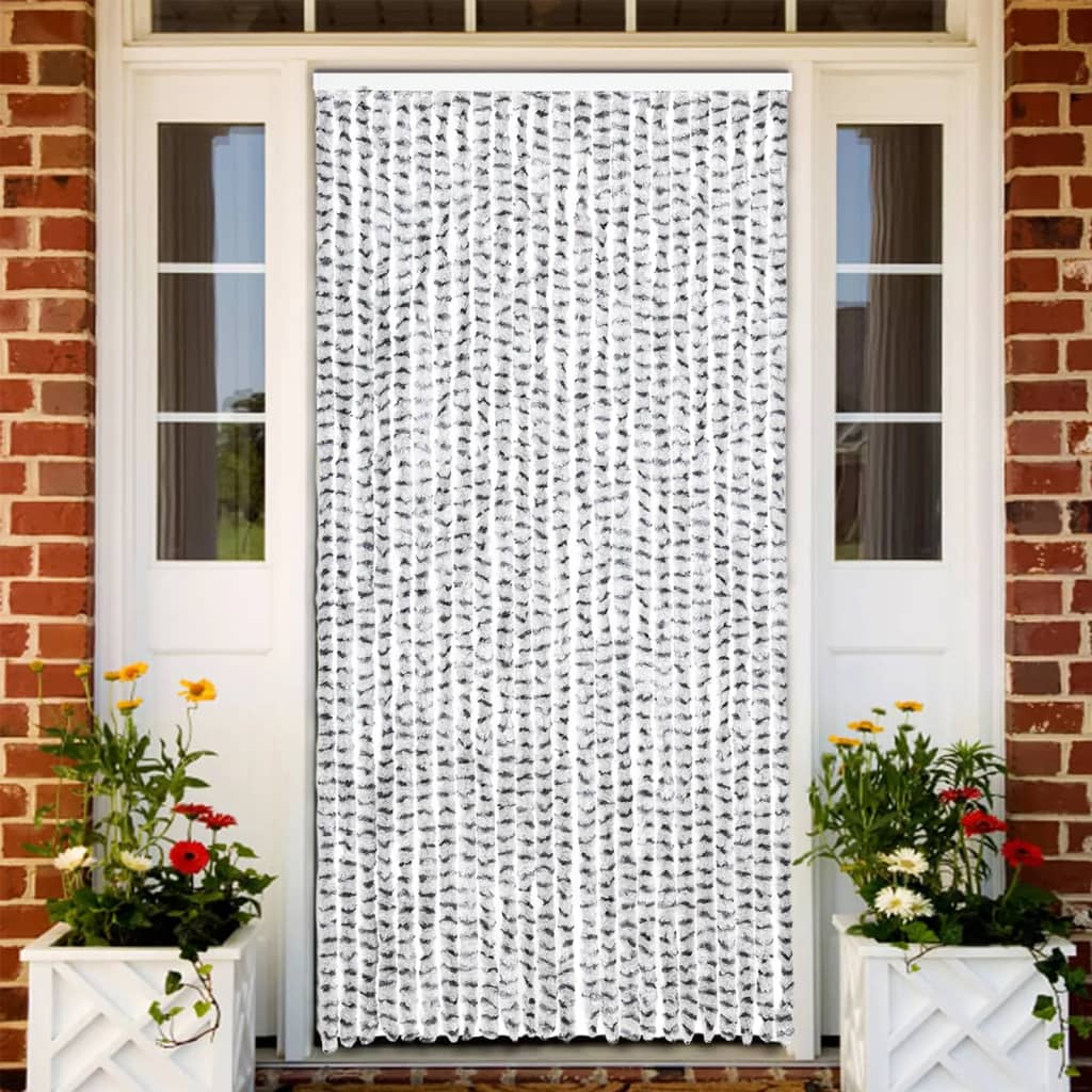 Vidaxl Fly rideau 100x220 cm CHENILLE LUMILES GREN DROY