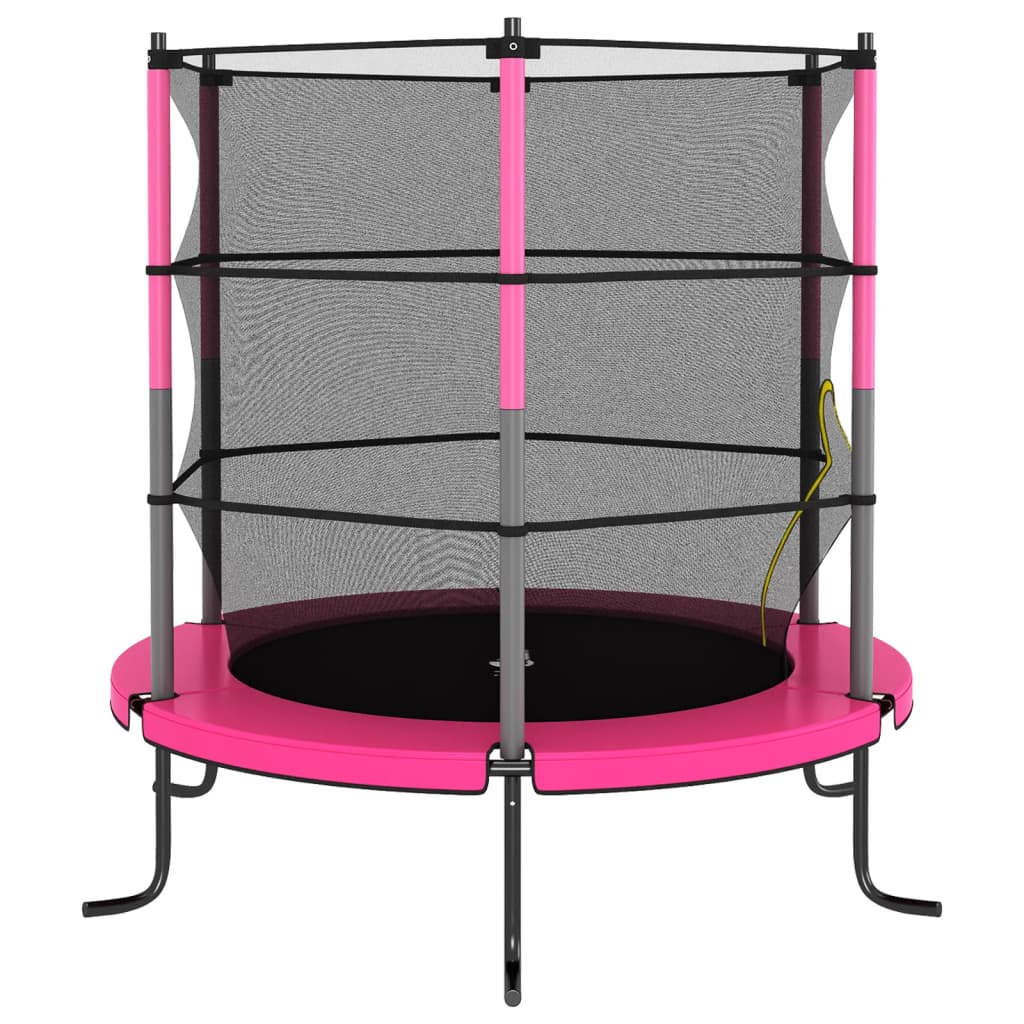 Vidaxl Trampoline avec filet de sécurité autour de 140x160 cm rose