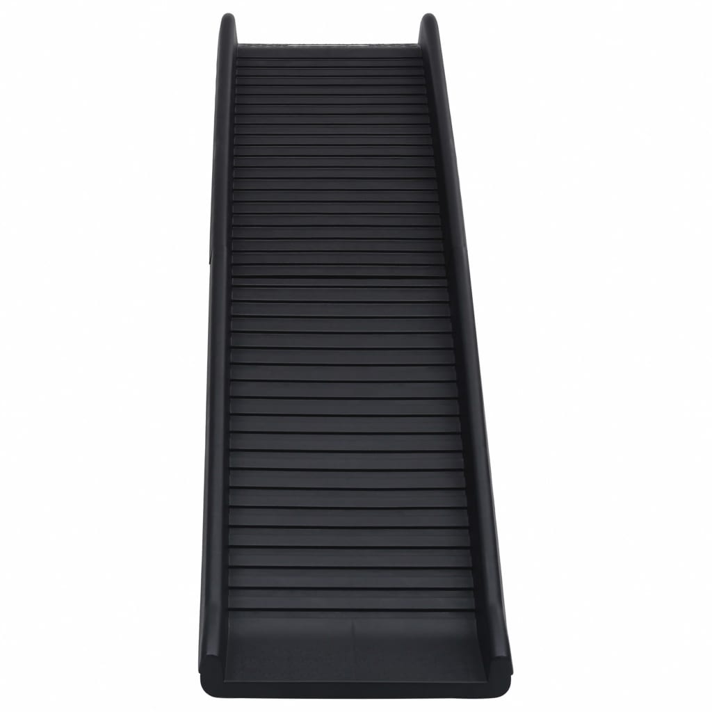 Vidaxl chien pente pliable 155.5x40x15.5 cm noir