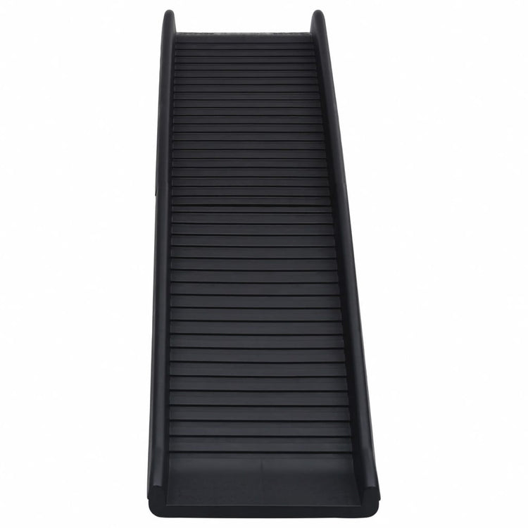 Vidaxl chien pente pliable 155.5x40x15.5 cm noir