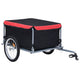 Remorque à vélo VidaXL 65 kg noir et rouge