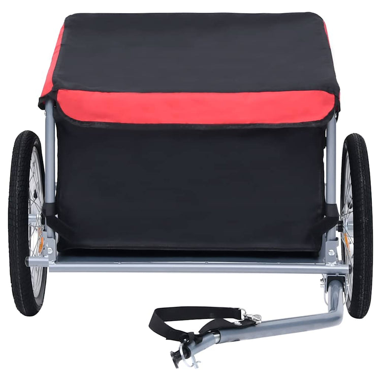 Remorque à vélo VidaXL 65 kg noir et rouge