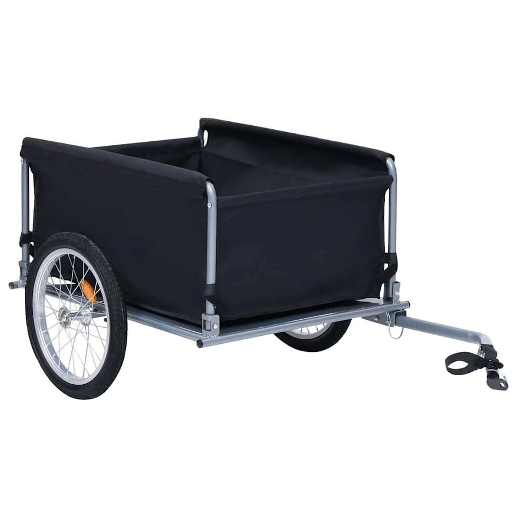 Remorque à vélo VidaXL 65 kg noir et rouge