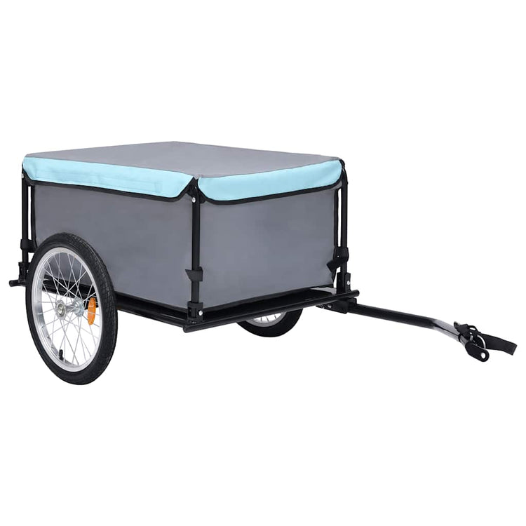 Remorque à vélo VidaXL 65 kg noir et bleu