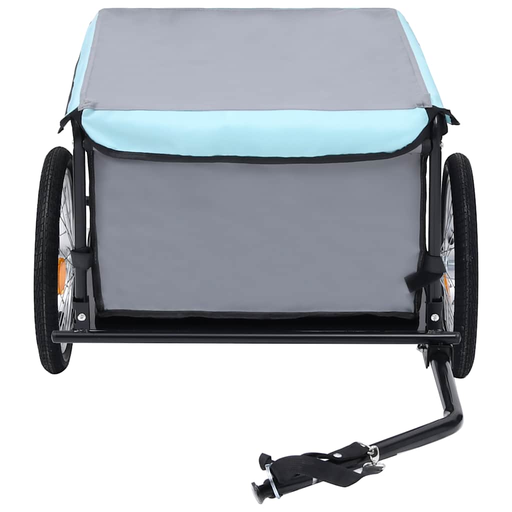 Remorque à vélo VidaXL 65 kg noir et bleu