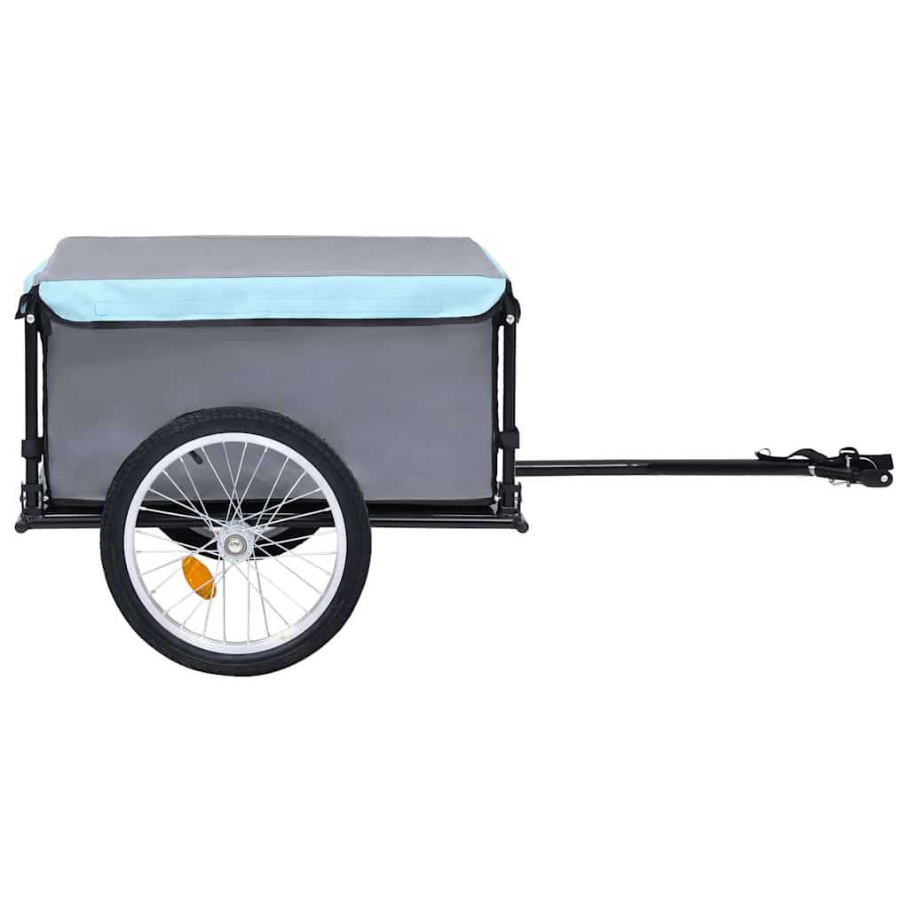 Remorque à vélo VidaXL 65 kg noir et bleu
