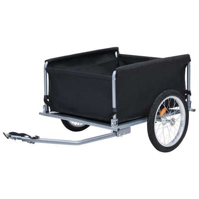 Vidaxl Bicycle Trailer 65 kg noir et gris